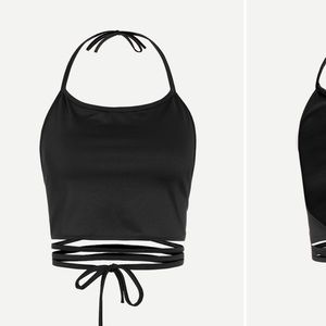 Crop top with strings